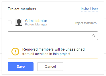 Removing project managers and assignees