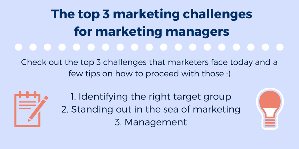 Marketing challenges for marketing managers 